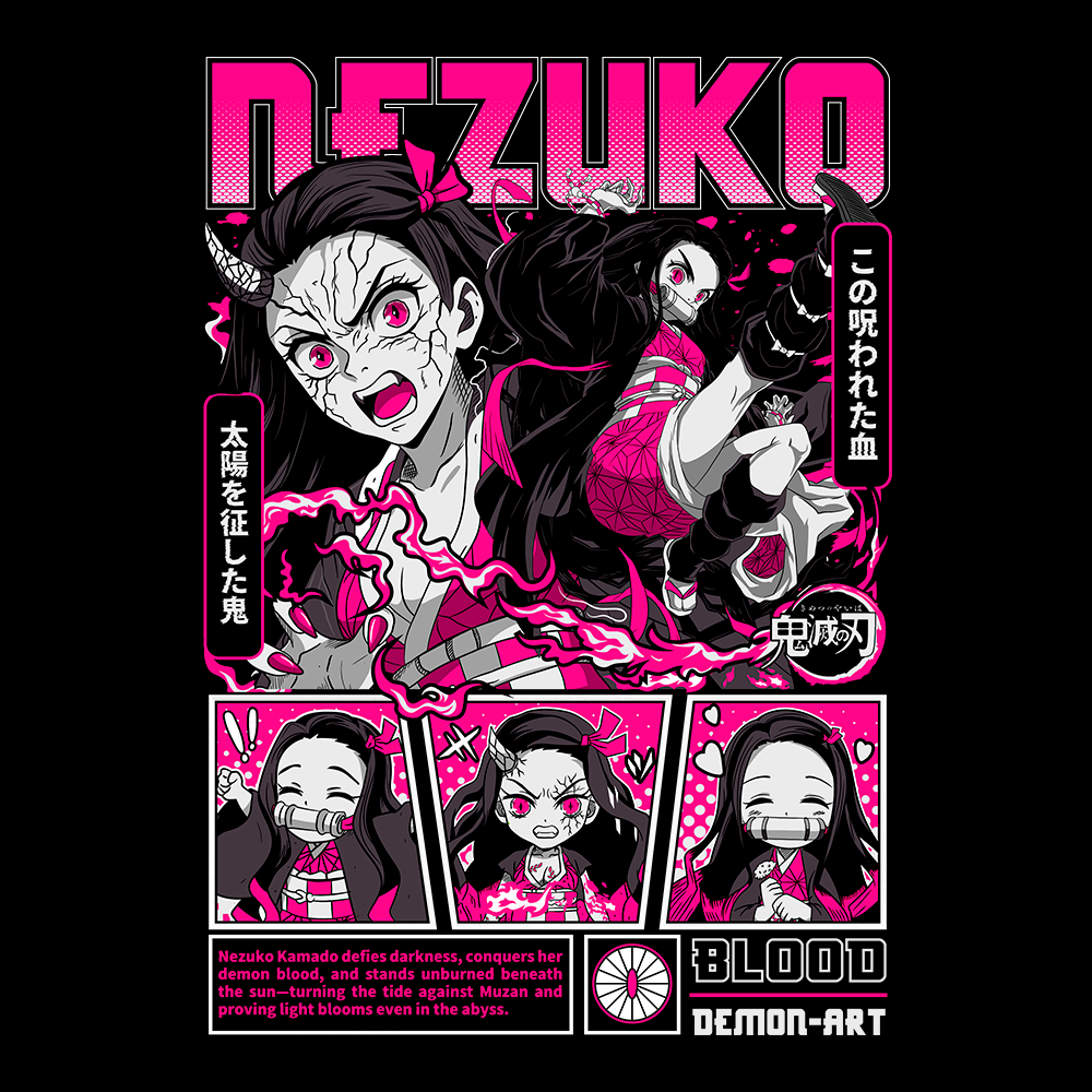 🔥Nezuko Custom Anime T-shirt Design 🔥