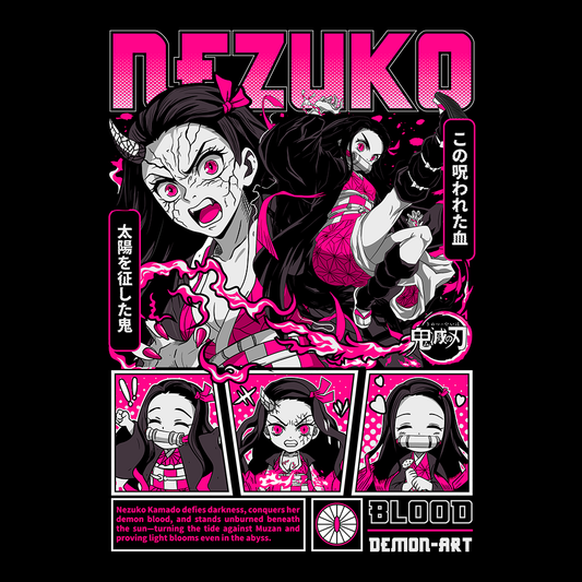 🔥Nezuko Custom Anime T-shirt Design 🔥