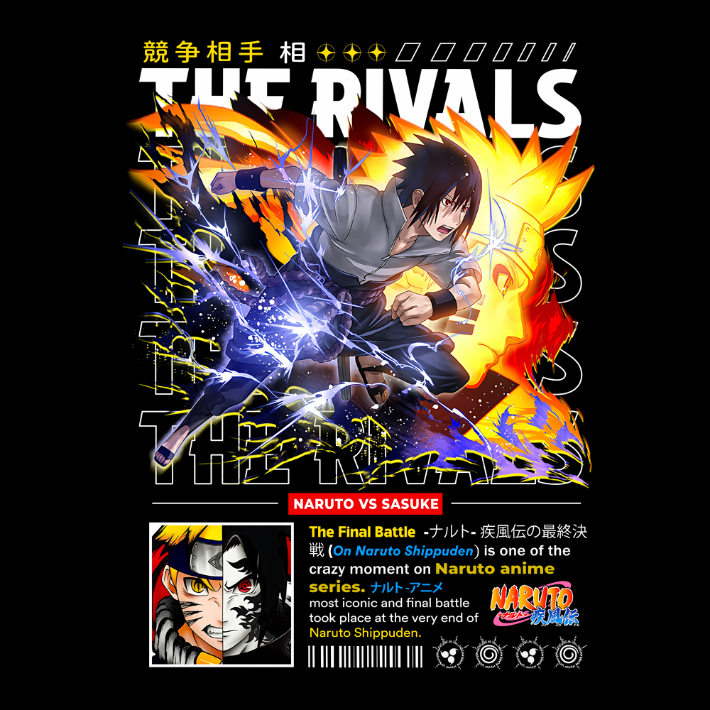 🔥Sasuke Custom Anime T-shirt Design 🔥